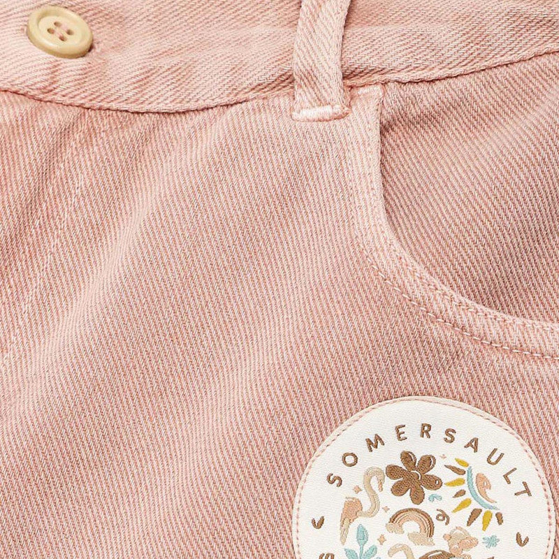 Cotton Twill Bermuda Shorts for Kids | Pink