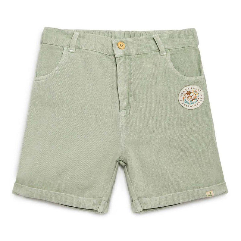 Cotton Twill Bermuda Shorts | Green