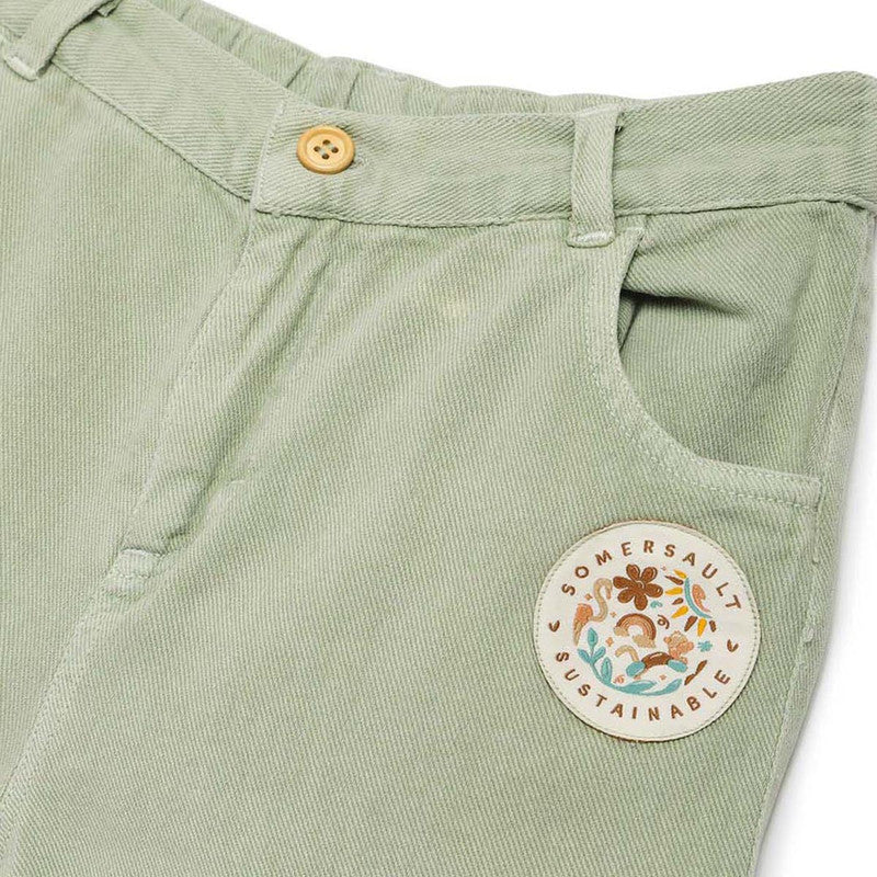 Cotton Twill Bermuda Shorts | Green