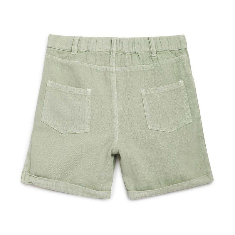 Cotton Twill Bermuda Shorts | Green