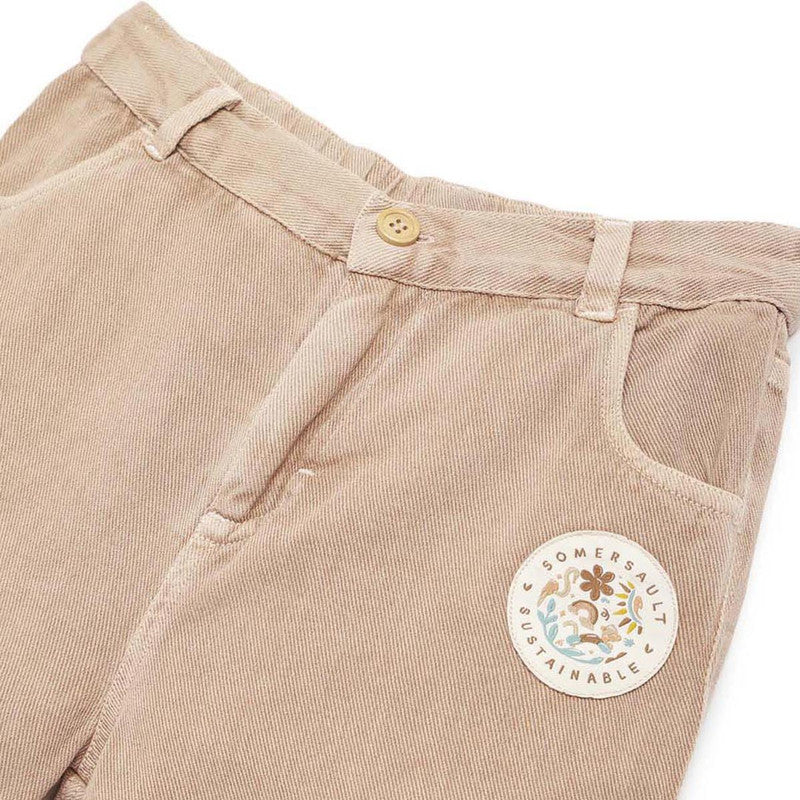 Cotton Twill Bermuda Shorts for Kids | Brown