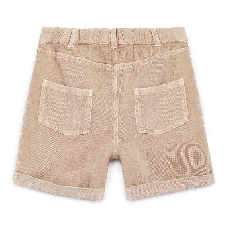 Cotton Twill Bermuda Shorts for Kids | Brown