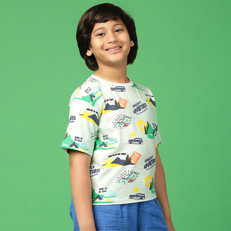 Cotton Tshirt for Kids | Printed | Multicolour