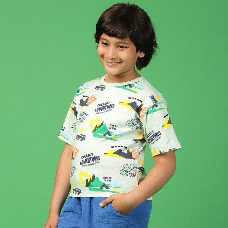 Cotton Tshirt for Kids | Printed | Multicolour