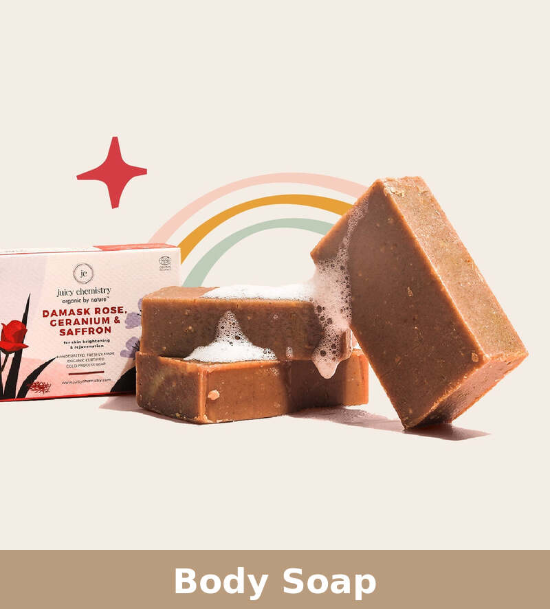 Body Soap | Geranium & Saffron | Skin Brightening & Rejuvenation | 100 g