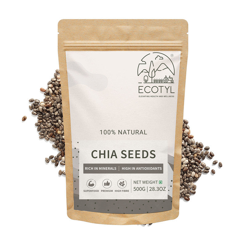 Chia Seeds | Raw | Rich in Antioxidants & Fibre | 500 g