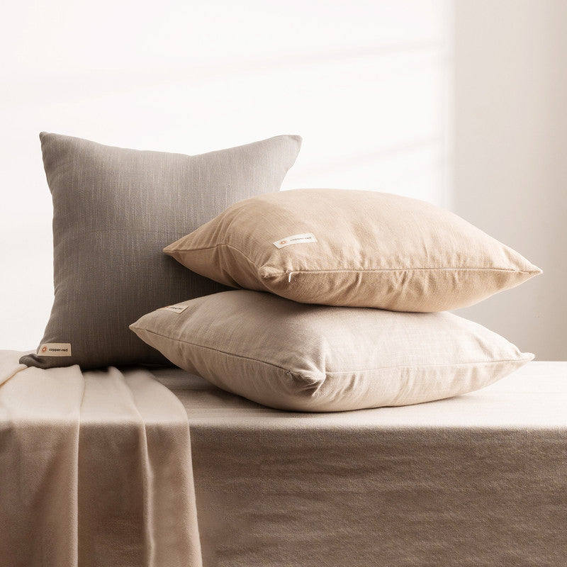 Cotton Cushion Cover | Saadiyat | Grey