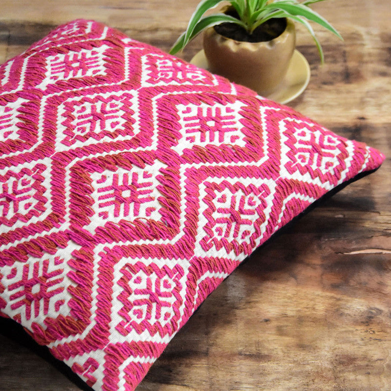 Cotton Cushion Cover | Pink | 40 x 40 cm