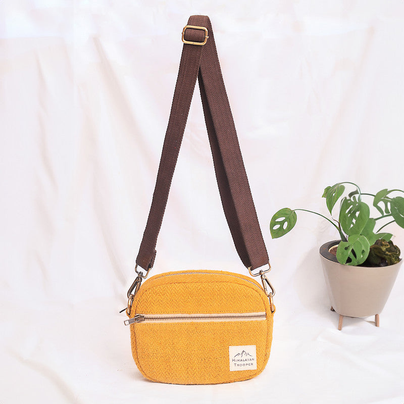 Hemp Sling Bag | Unisex | Yellow