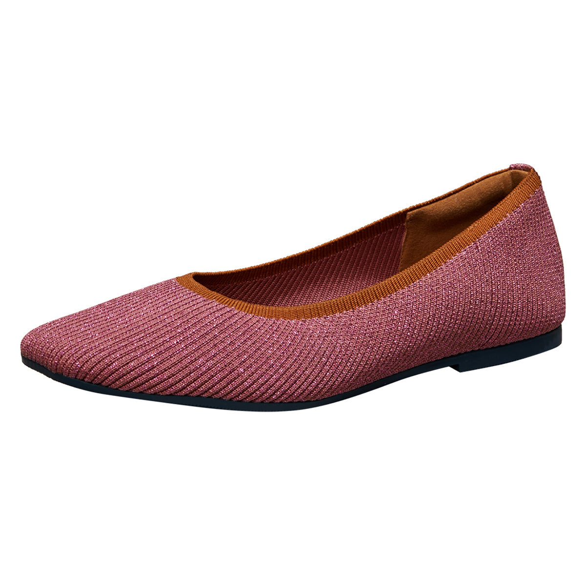 Neeman's Slip-Ons Flats for Women | Metallic Square | Pink