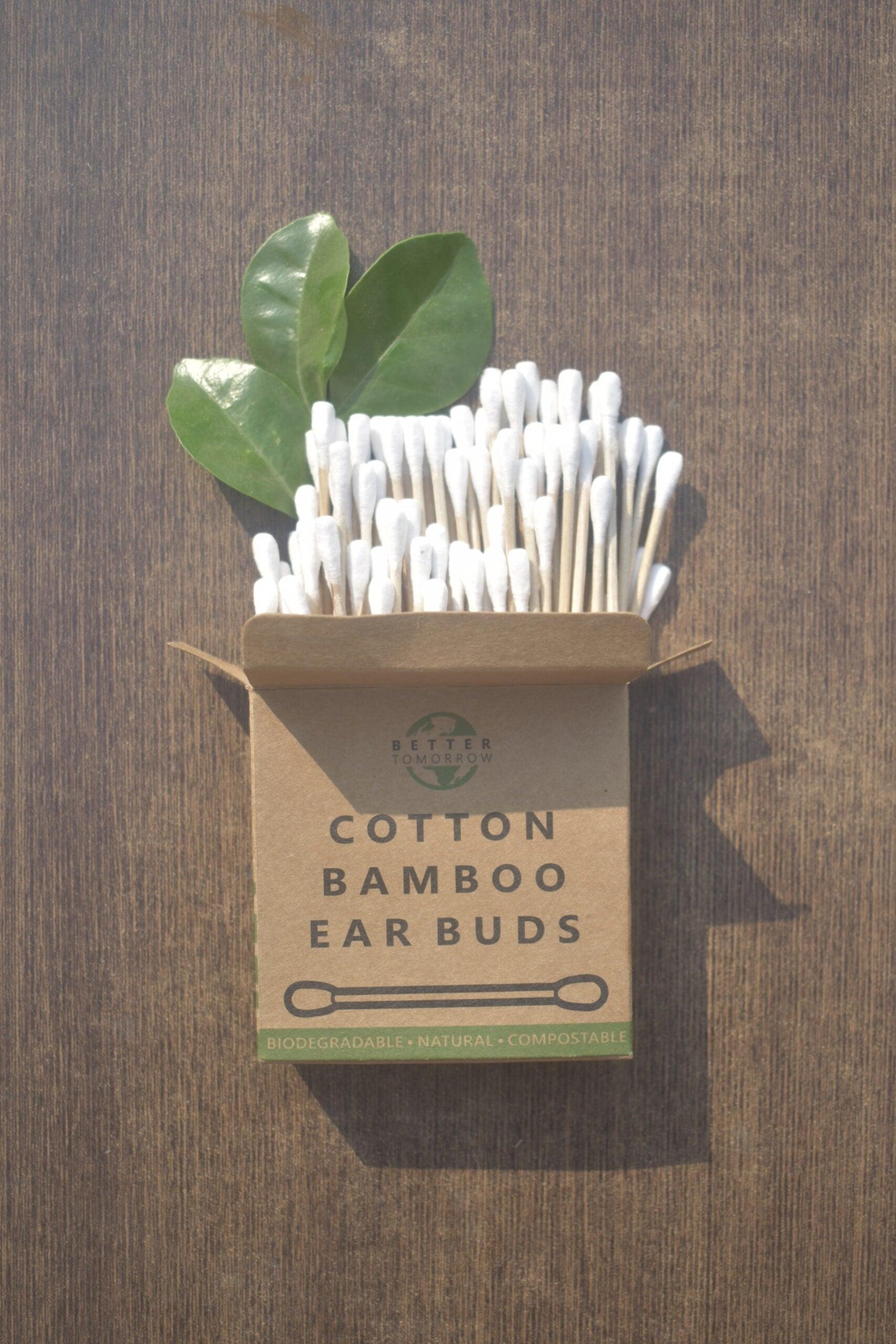 Cotton Bamboo Earbuds - Four Packs