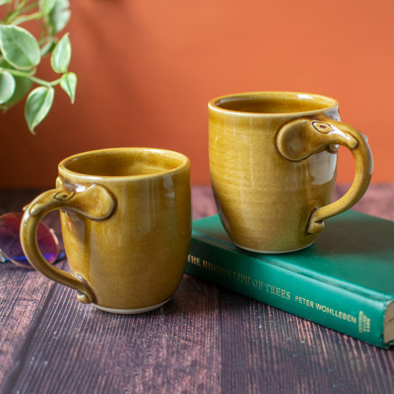 Ceramic Mug Set | Yellow | Set of 2