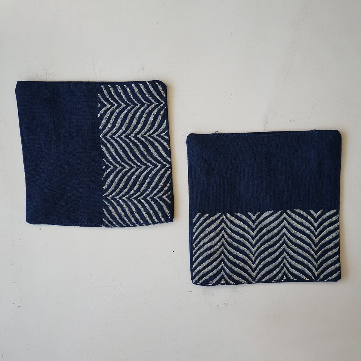 Cotton Coaster | Block Printed | Cobalt Blue