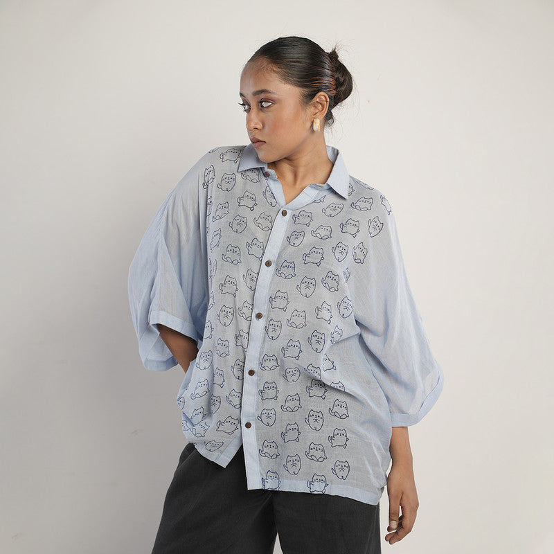 Bamboo Button Down Shirt for Men & Women | Blue