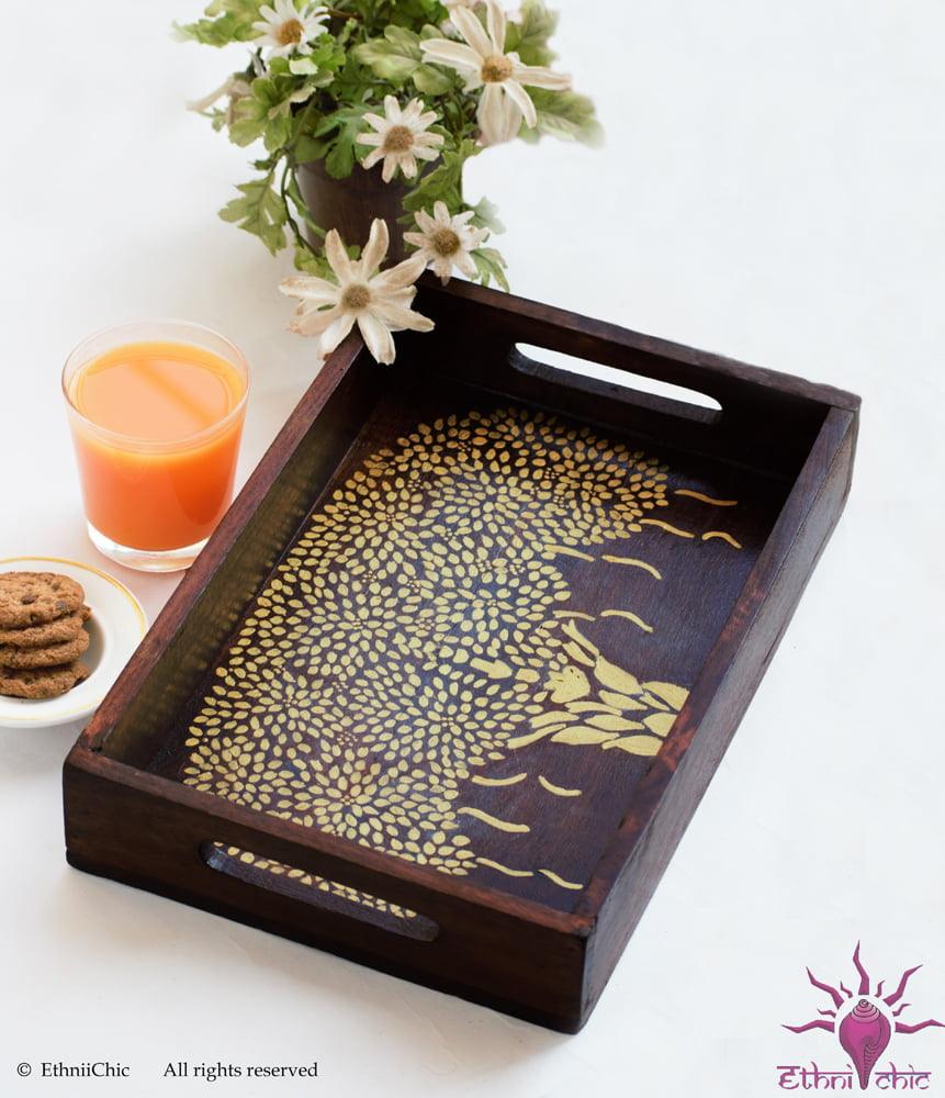 Ethinichic Hand painted Tree of Life Serving Tray