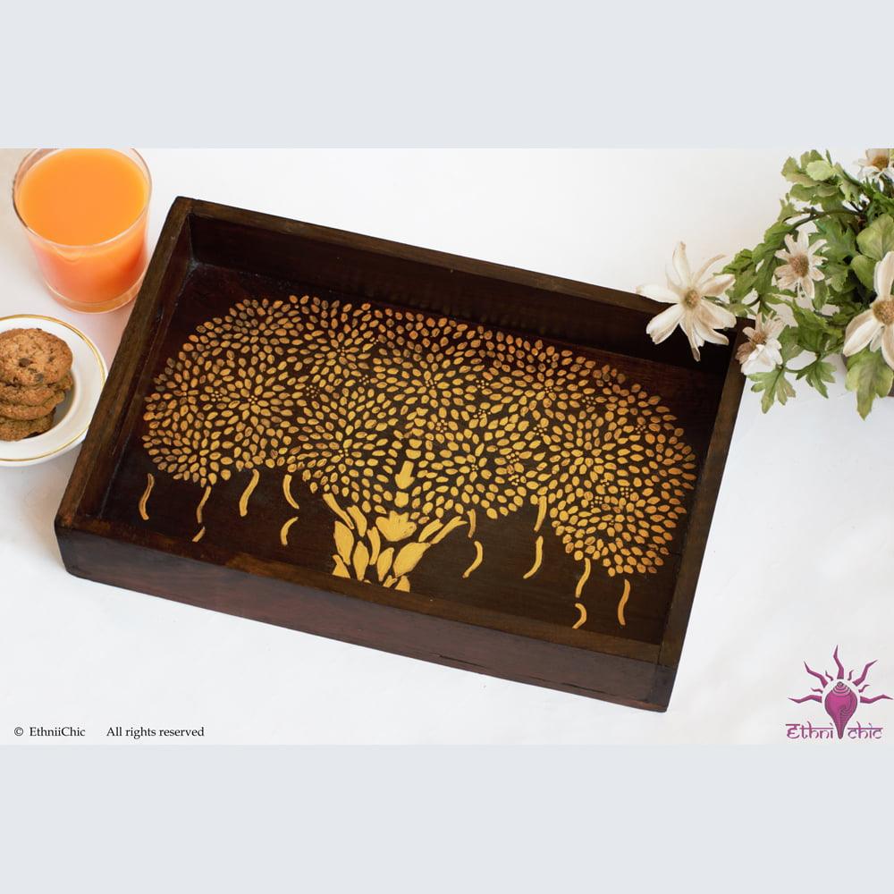 Ethinichic Hand painted Tree of Life Serving Tray