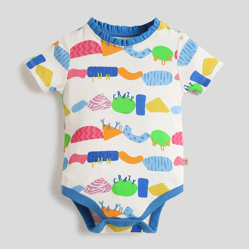 Cotton Bodysuit For Girl | Craz Wow | Multicolour