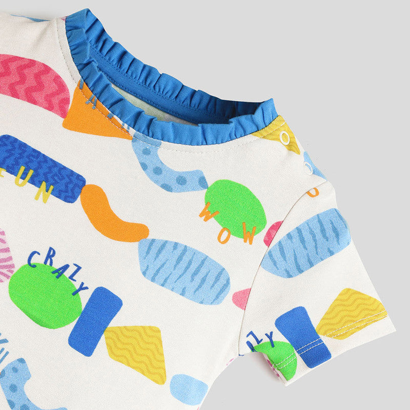 Cotton Bodysuit For Girl | Craz Wow | Multicolour