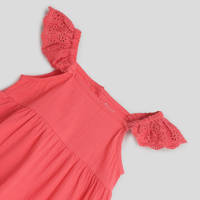 Cotton Baby Hibiscus Dress | Pink