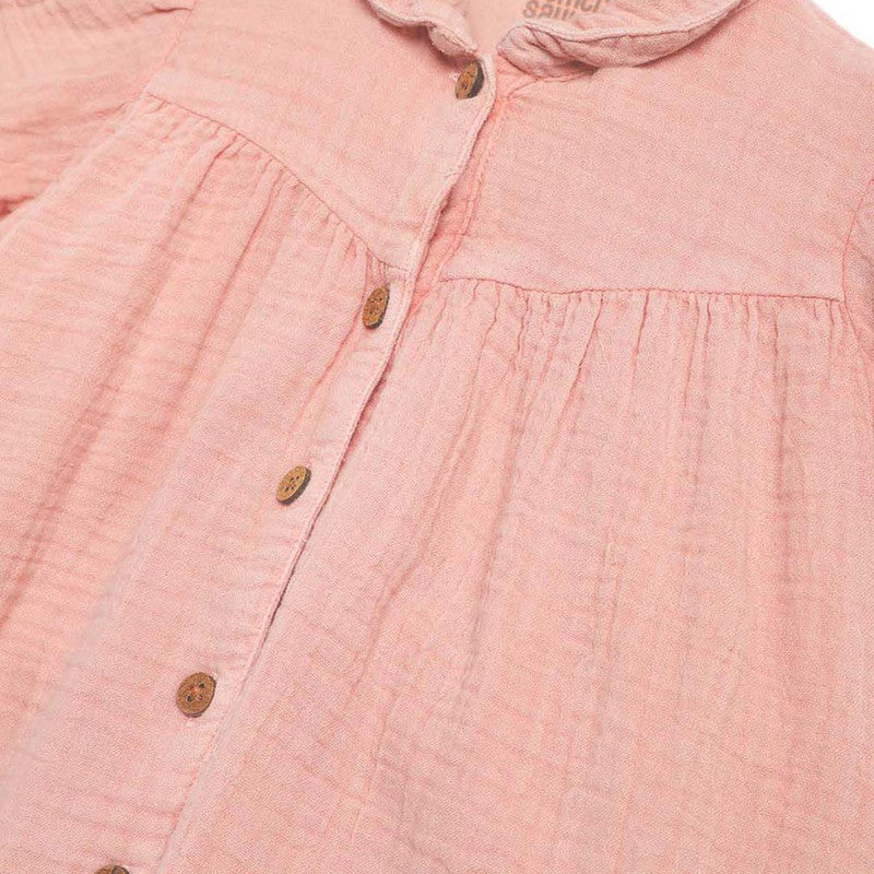 Cotton Twill Dress for Girls | Pink