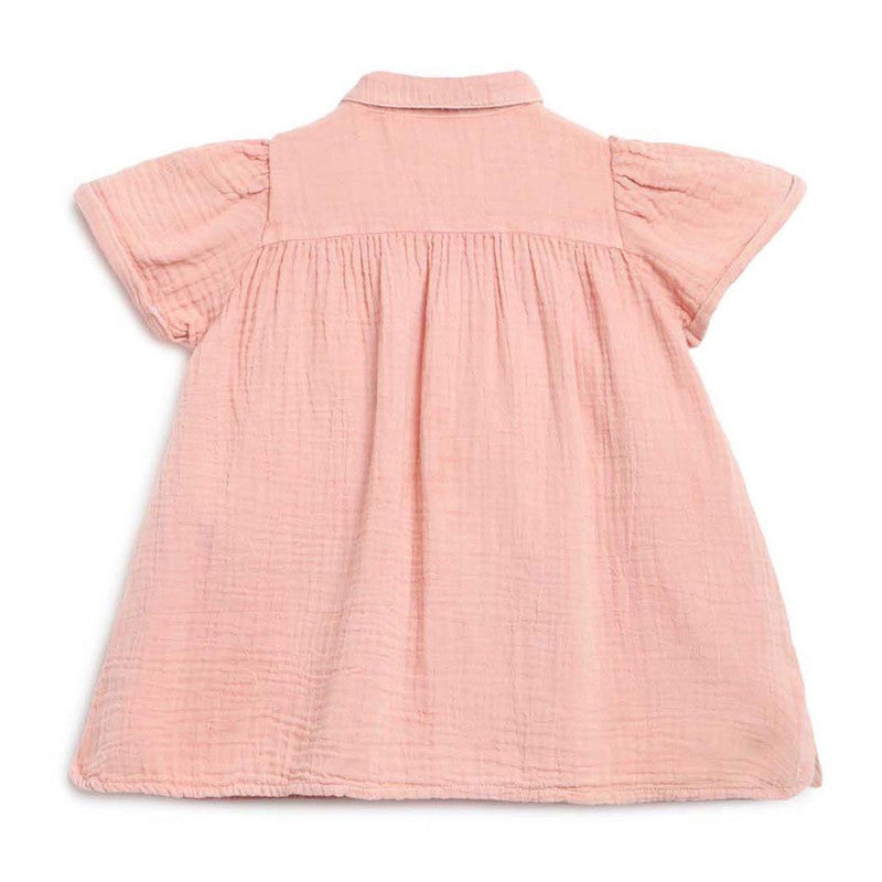 Cotton Twill Dress for Girls | Pink