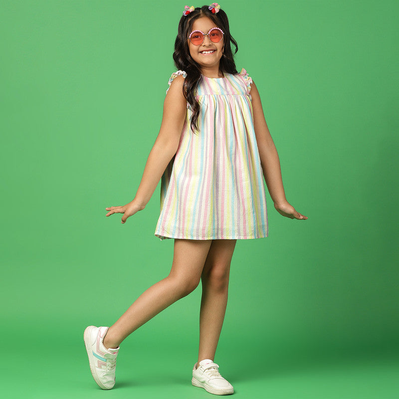 Cotton Dress for Girls | Empire Line Style | Multicolour