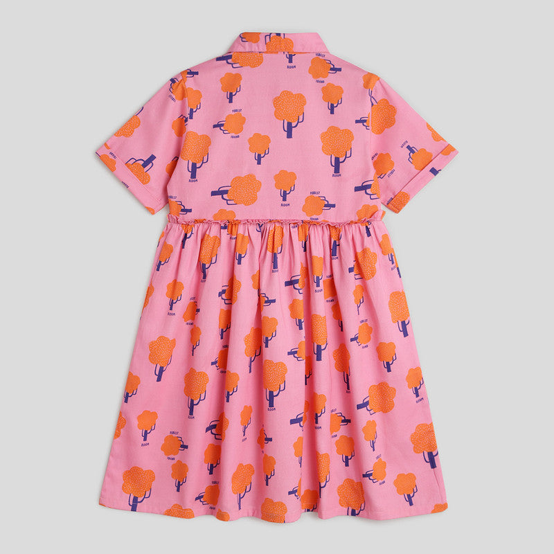 Bloom Dress for Girls | Printed | Pink