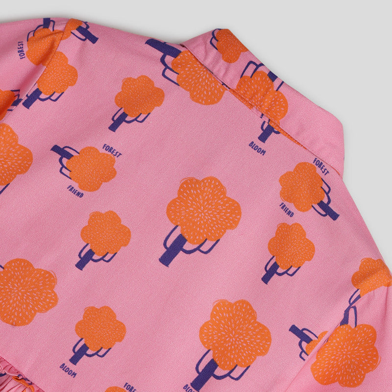 Bloom Dress for Girls | Printed | Pink