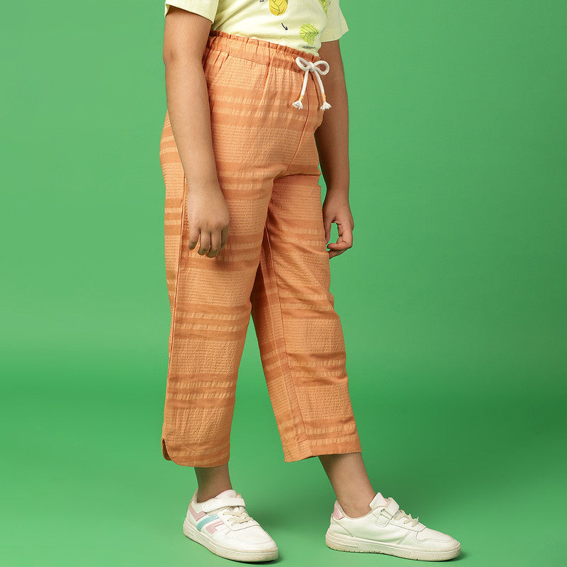 Cotton Camping Pants for Girls | Peach