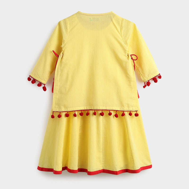 Cotton Dress For Baby | Tulip | Yellow