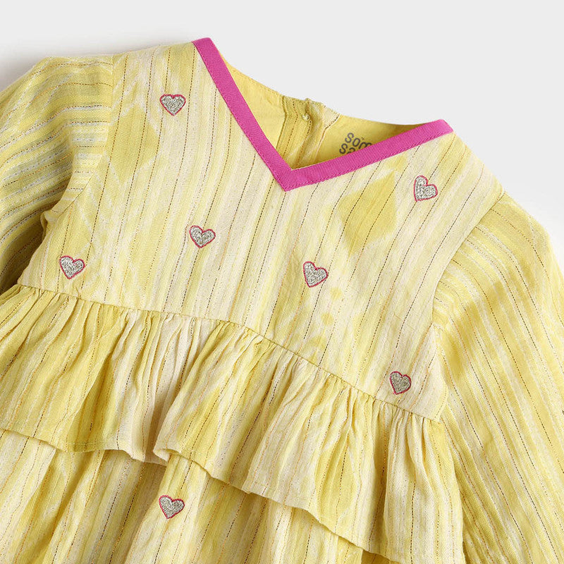 Cotton Kurta Set For Baby | Daffodi Tier | Yellow