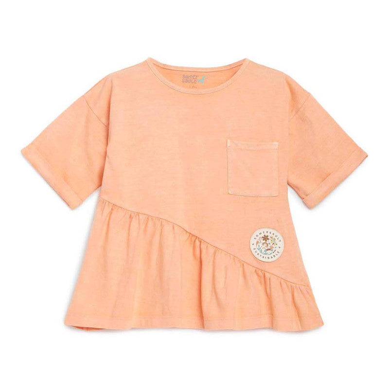 Cotton Twill Top for Kids | Peach