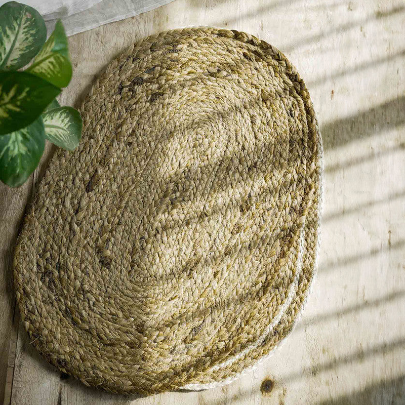 Jute Rug | Natural Luxe | Oval | Beige | 41 x 61 cm