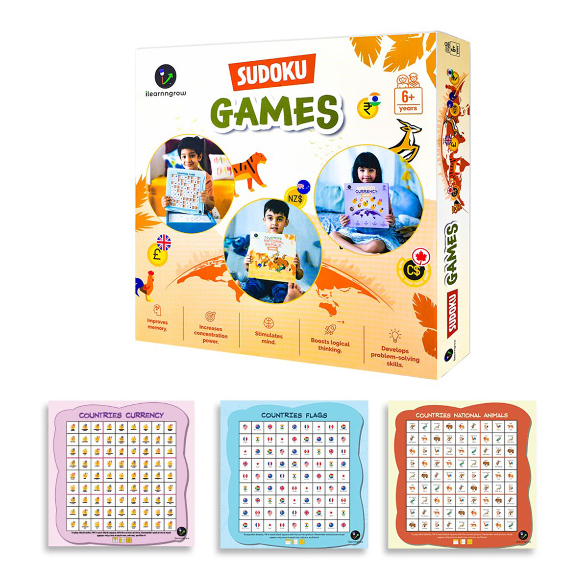 Country Sudoku Game | Board Games for Kids | Multicolour