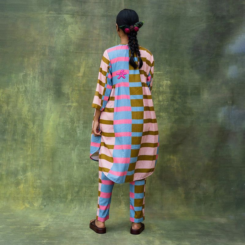 Upcycled Pant | Regular Fit | Striped Design | Multicolour