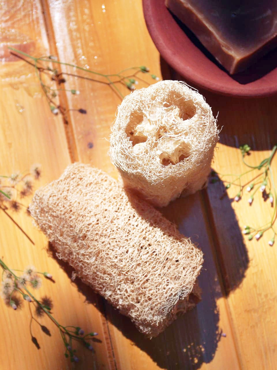 .Loofah Sponge - Natural Bathing Scrub (Pack of 3)