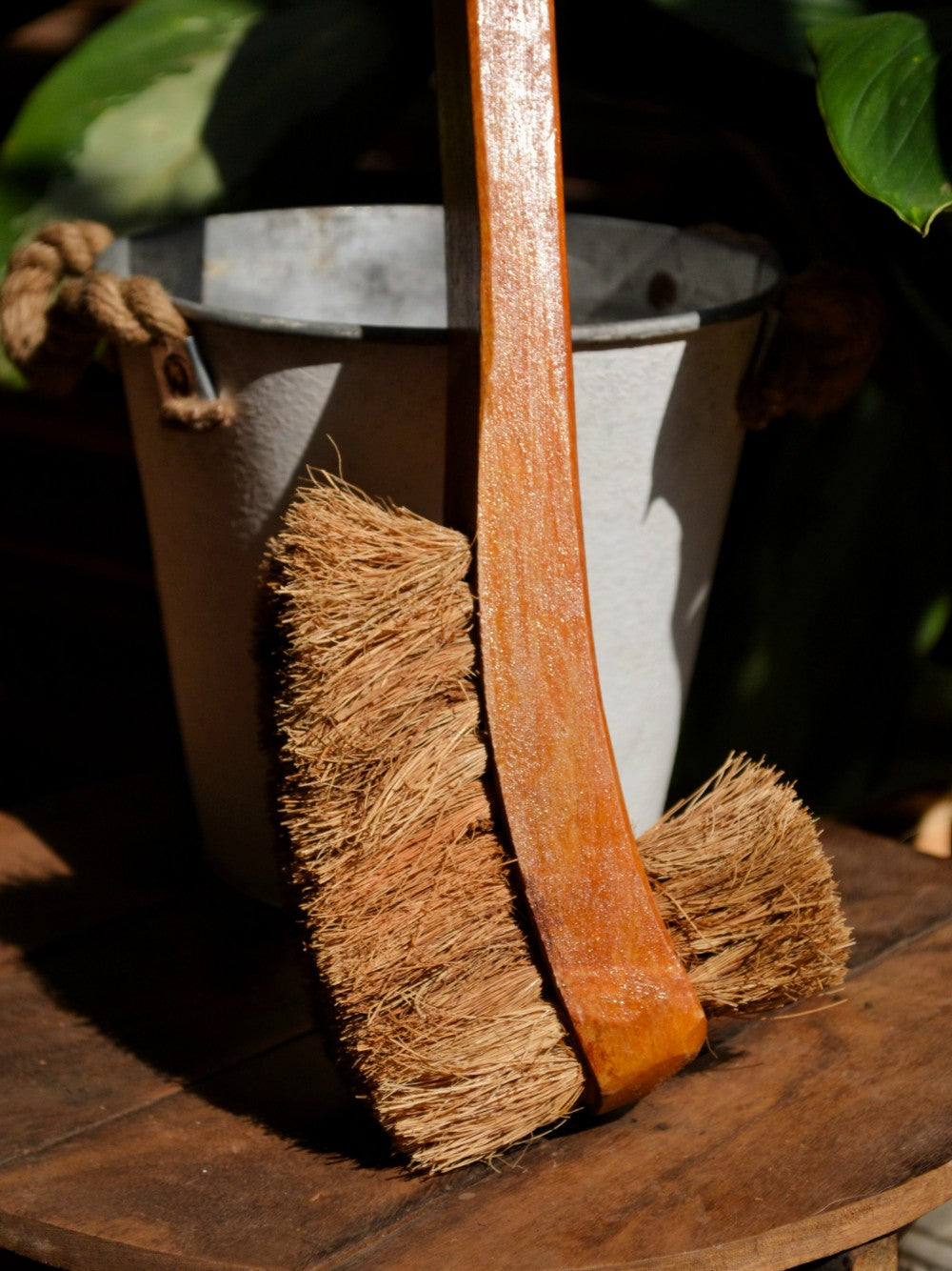 .Coconut Coir Double Hockey Toilet Brush