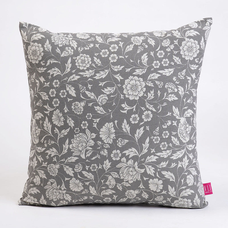 Cotton Cushion Cover | Kalamkari | Grey