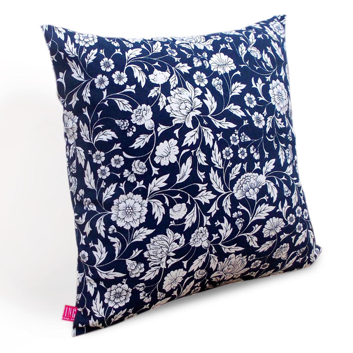 Cotton Cushion Cover | Indigo- Kalamkari Print Cushion Cover