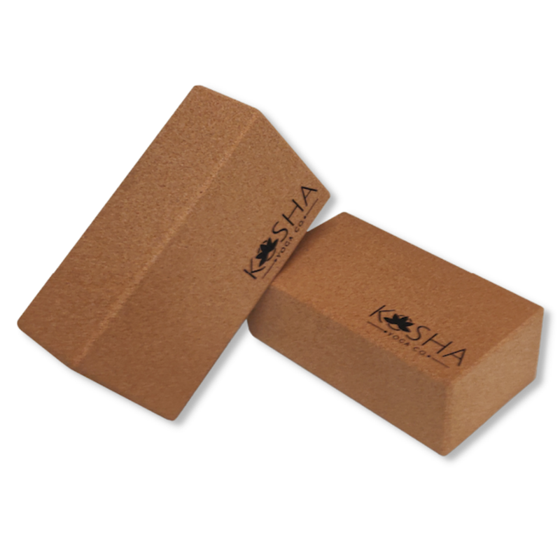 Cork Yoga Block | Brown | Set of 2