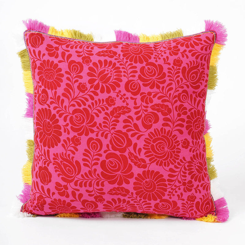 Cotton Cushion Cover | Matyo Printed | Pink