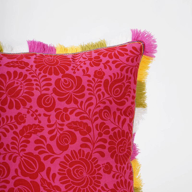 Cotton Cushion Cover | Matyo Printed | Pink