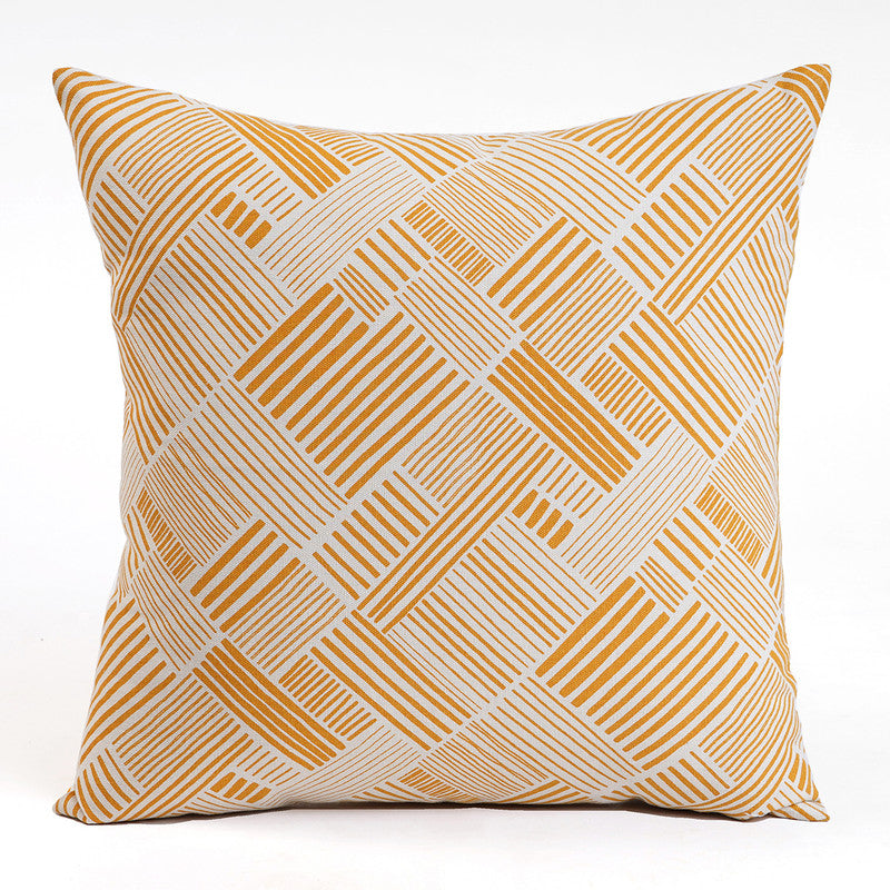 Cotton Cushion Cover | Modern Retro | Geometrical Printed | Mustard Yellow