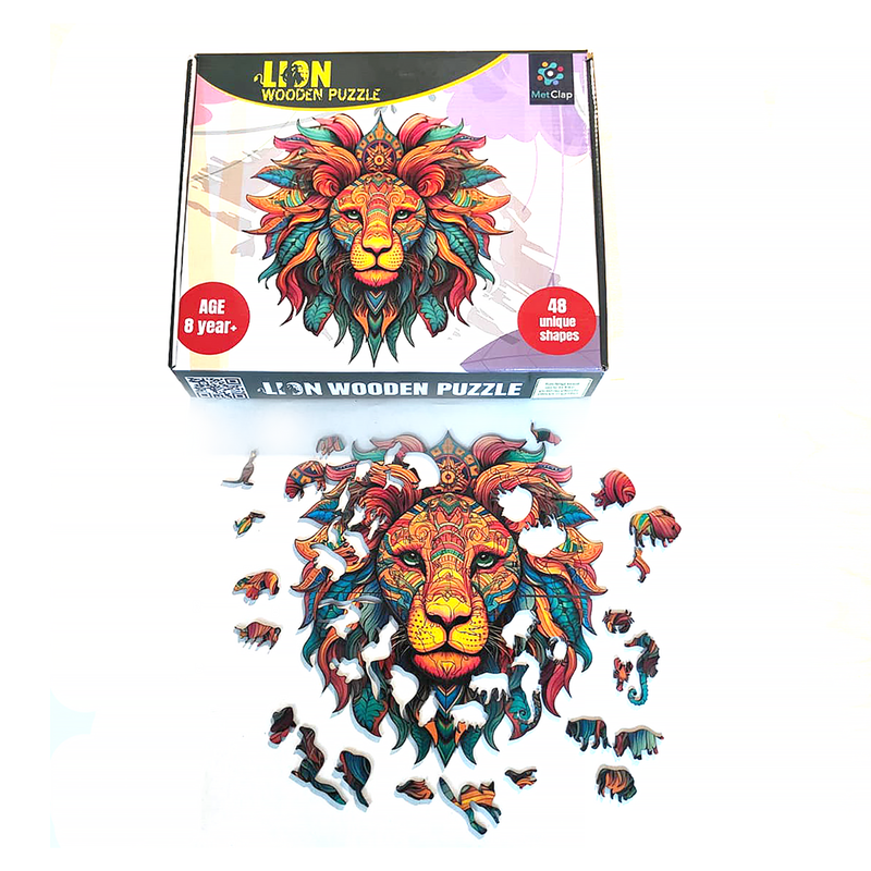 Wooden Puzzle Game For Kids | Magical Lion Toys | 48 Unique Shapes