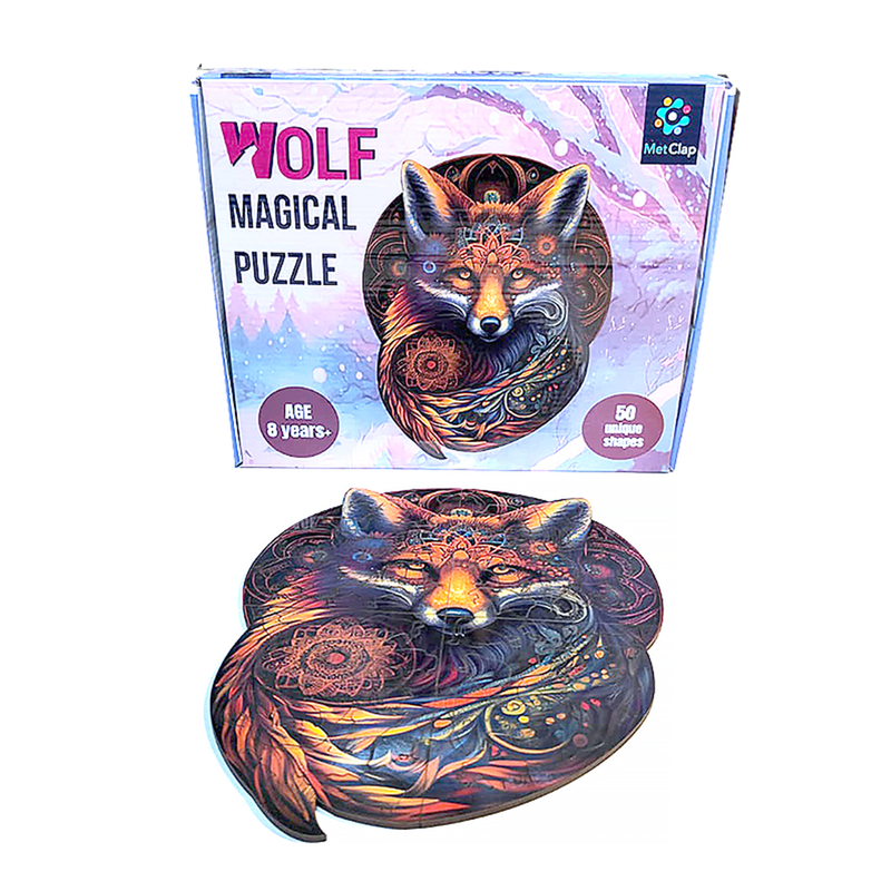 Wooden Puzzle Game For Kids | Magical Wolf Toys | 50 Unique Shapes