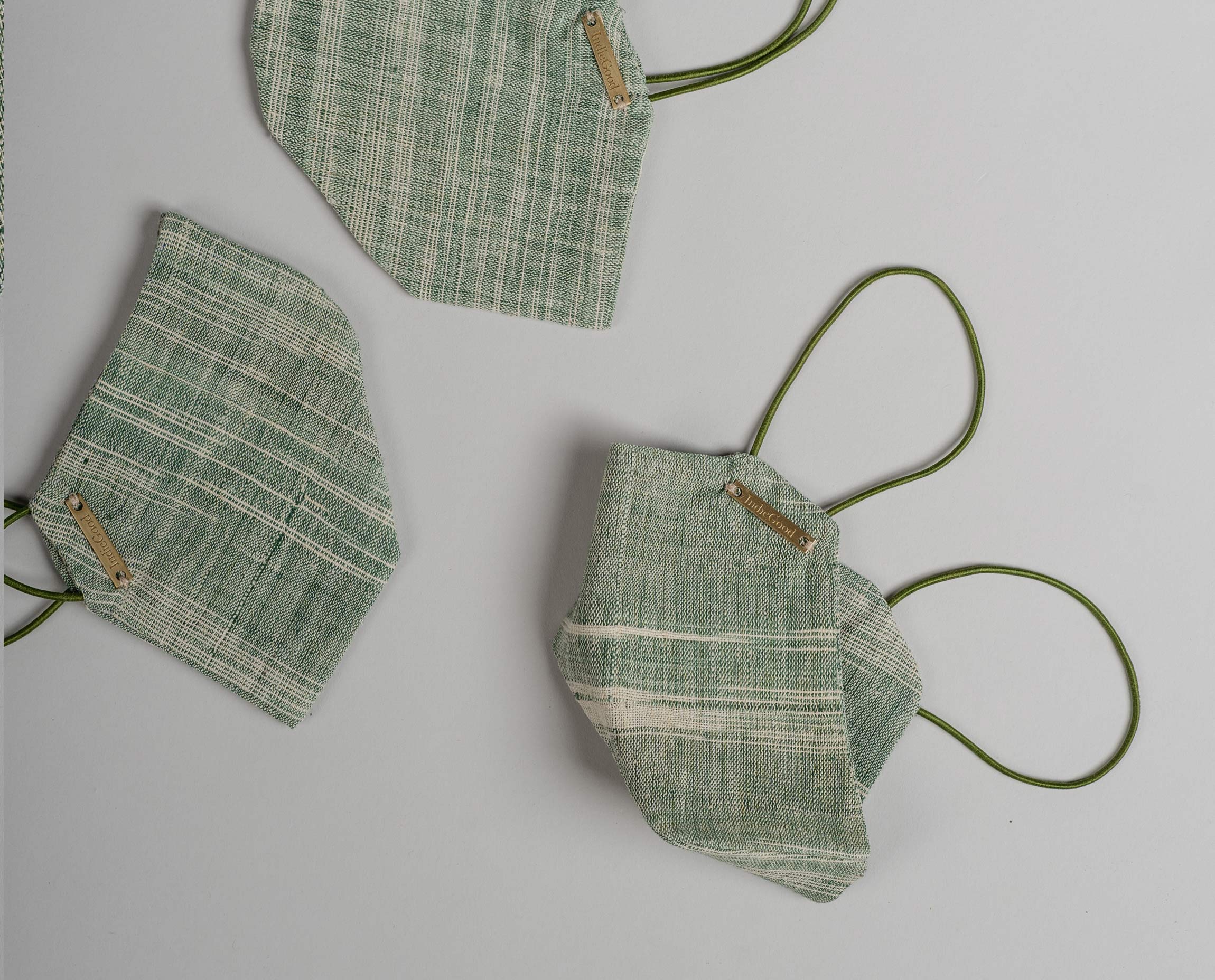 The Handloom Mask - Green Solid - IndieGood