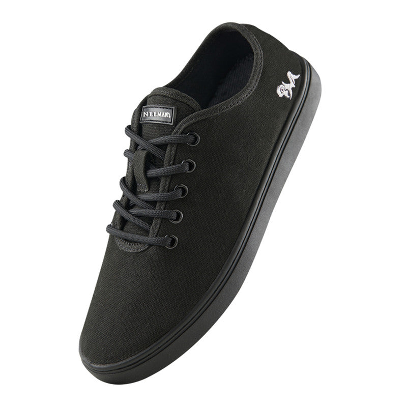 Neeman's Cotton Classic Sneakers | Coal Black | Shoes for Men & Women