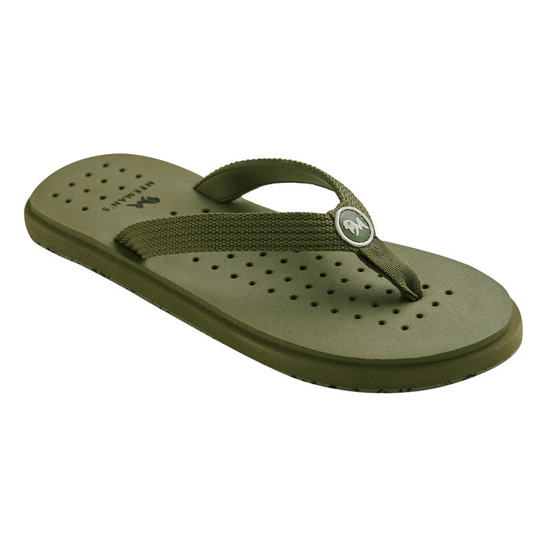 Neeman's Eco Flip Flops for Men | Leafy Olive Green