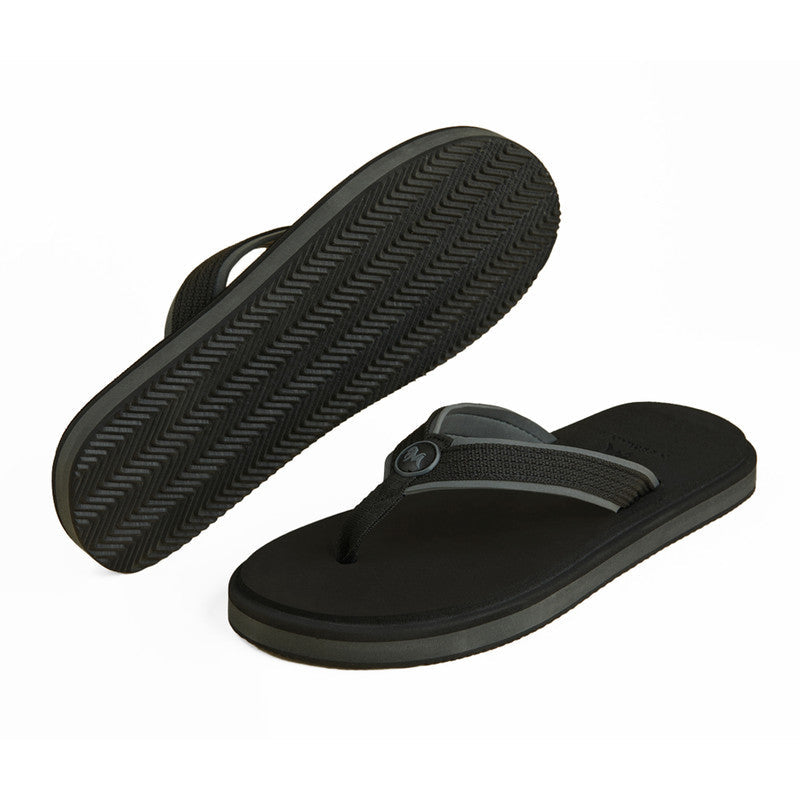 Neeman's Eco Fluffy Flip Flops | Black | Soft & Comfortable