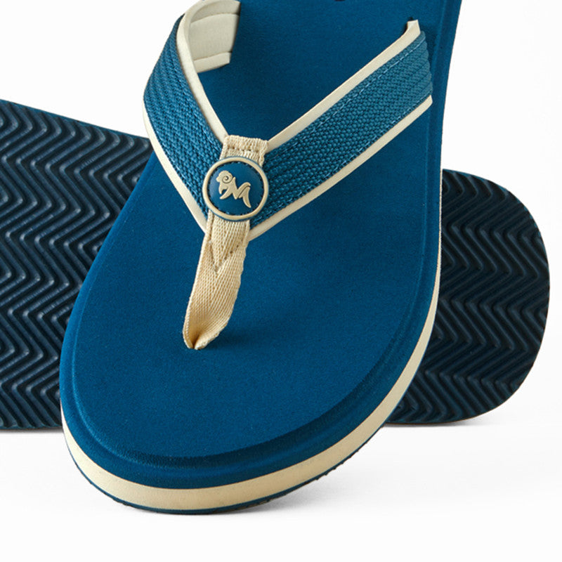 Neeman's Eco Fluffy Flip Flops | Blue | Soft & Comfortable